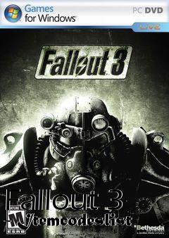 Box art for Fallout 3 - Itemcodeslist
