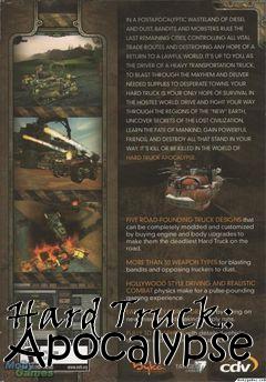 Box art for Hard Truck: Apocalypse