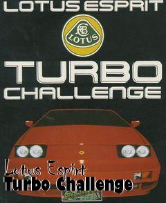 Box art for Lotus Espirt Turbo Challenge