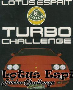 Box art for Lotus Espirt Turbo Challenge