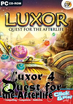 Box art for Luxor 4 - Quest for the Afterlife
