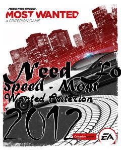 Box art for Need For Speed - Most Wanted Criterion 2012