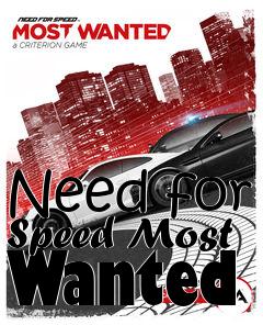 Box art for Need for Speed Most Wanted