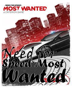 Box art for Need for Speed Most Wanted