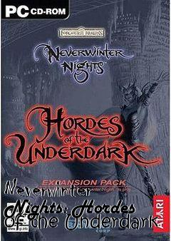 Box art for Neverwinter Nights: Hordes of the Underdark