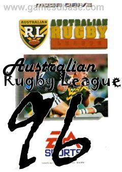 Box art for Australian Rugby League 96