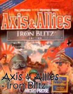 Box art for Axis & Allies - Iron Blitz