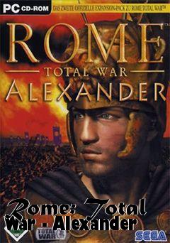 Box art for Rome: Total War - Alexander