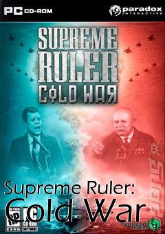 Box art for Supreme Ruler: Cold War