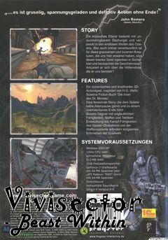 Box art for Vivisector - Beast Within