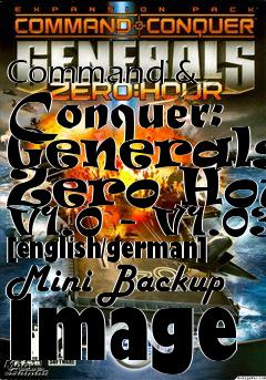 Box art for Command
& Conquer: Generals: Zero Hour V1.0 - V1.03 [english/german] Mini Backup Image