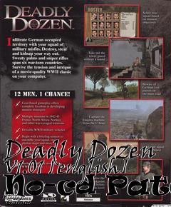 Box art for Deadly
Dozen V1.01 [english] No-cd Patch