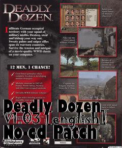Box art for Deadly
Dozen V1.03 [english] No-cd Patch