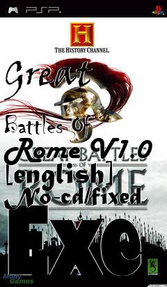 Box art for Great
            Battles Of Rome V1.0 [english] No-cd/fixed Exe