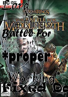 Box art for Lord
            Of The Rings: Battle For Middle Earth 2 V1.04 [english] *proper
            Working* Fixed Dat