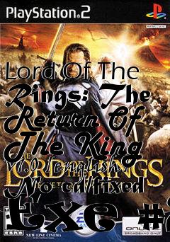 Box art for Lord
Of The Rings: The Return Of The King V1.0 [english] No-cd/fixed Exe #2