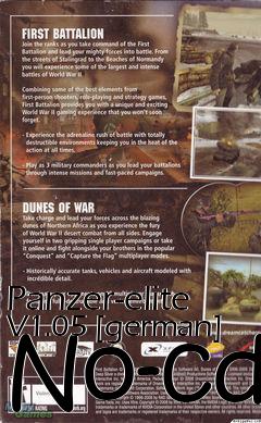 Box art for Panzer-elite
V1.05 [german] No-cd