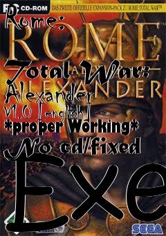 Box art for Rome:
            Total War: Alexander V1.0 [english] *proper Working* No-cd/fixed Exe