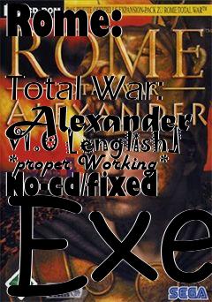 Box art for Rome:
            Total War: Alexander V1.0 [english] *proper Working* No-cd/fixed Exe