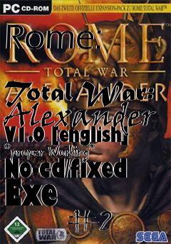 Box art for Rome:
            Total War: Alexander V1.0 [english] *proper Working* No-cd/fixed Exe
            #2