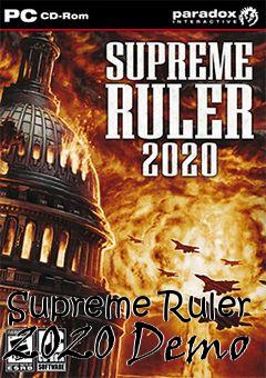 Box art for Supreme Ruler 2020 Demo