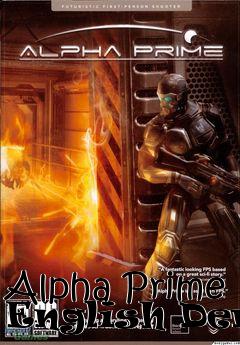 Box art for Alpha Prime English Demo