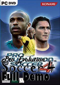 Box art for Pro Evolution Soccer 4 Full Demo