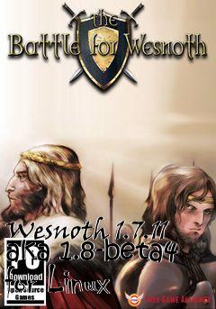 Box art for Wesnoth 1.7.11 aka 1.8-beta4 for Linux
