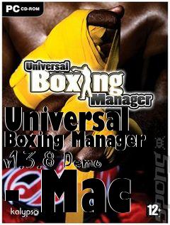 Box art for Universal Boxing Manager v1.3.8 Demo - Mac