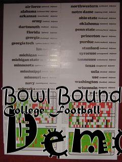 Box art for Bowl Bound College Football Demo