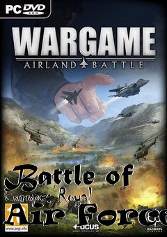 Box art for Battle of Europe: Royal Air Forces 