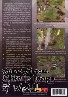 Box art for Silent Heroes: Elite Troops of WWII 