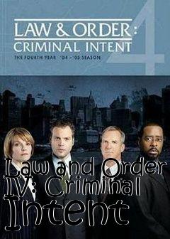 Box art for Law and Order IV: Criminal Intent 