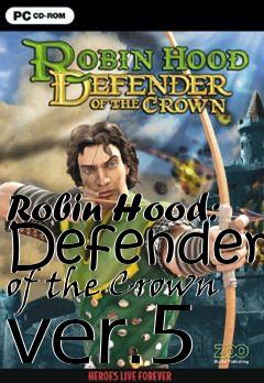 Box art for Robin Hood: Defender of the Crown ver.5