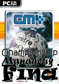 Box art for Championship Manager 4 Final