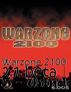 Box art for Warzone 2100 2.1 beta 5 - Window