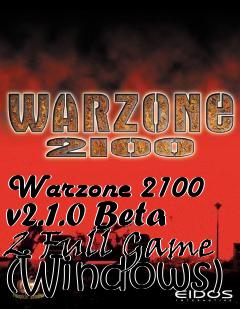Box art for Warzone 2100 v2.1.0 Beta 2 Full Game (Windows)