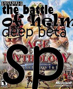 Box art for the battle of helms deep beta sp