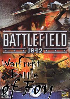 Box art for WarFront - Battle of Foy