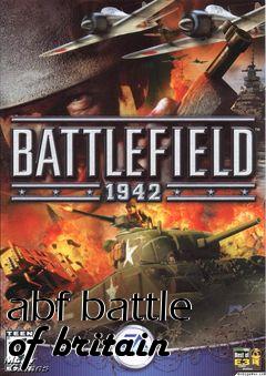 Box art for abf battle of britain