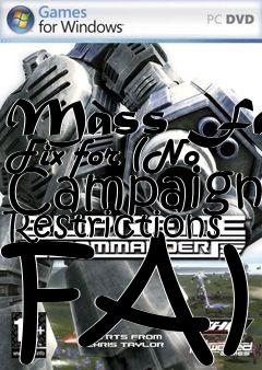 Box art for Mass Fab Fix for (No Campaign Restrictions FA)