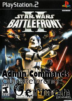 Box art for Admin Commands QuickReference - German