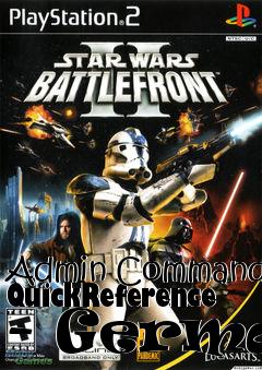 Box art for Admin Commands QuickReference - German