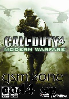Box art for gsm zone cod4 sp