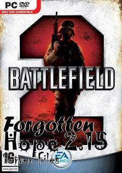 Box art for Forgotten Hope 2.15 Server Files