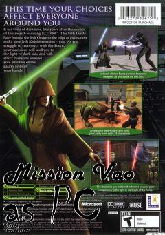 Box art for Mission Vao as PC