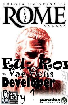 Box art for EU: Rome - Vae Victis Developer Diary 1