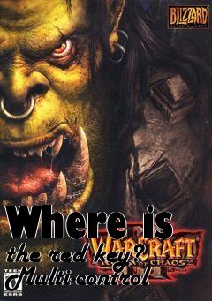 Box art for Where is the red key? Multi-control