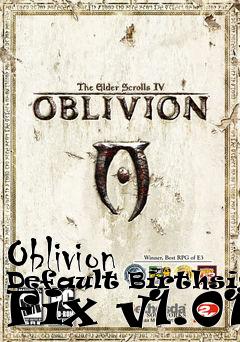 Box art for Oblivion Default Birthsigns Fix v1.01