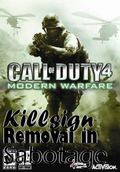 Box art for Killsign Removal in Sabotage